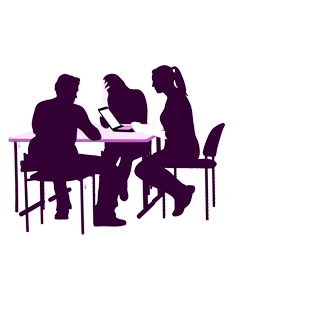 Sitting at Desk